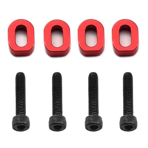 RC Parts For Traxxas For XRT 8S 7759 1/5 4 PCS Metal Motor Mount Washers Shims RC Car Upgrade Repairs Replacements Modifications Parts(Red) - color: Red