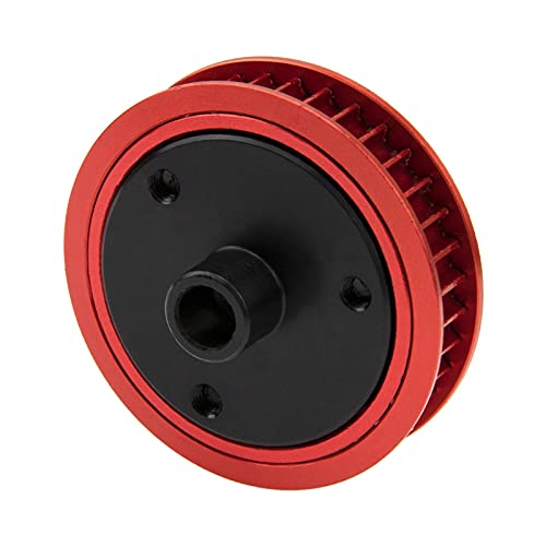ShareGoo RC Car 3.2mm Belt Drive Transmission Gear System Upgrade Part Compatible with Axial SCX10 SCX10-II 90046 1/10 RC Crawler Car (Red) - color: Red