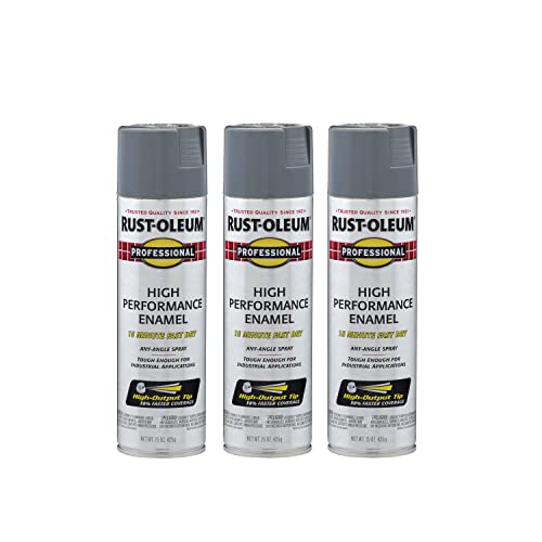 Rust-Oleum Pro High Performance Gloss Dark Machine Gray Spray Paint | Rust Prevention, Corrosion Resistant Coating, Industrial Maintenance, Any Angle Spray, Metal Equipment Protection, 15 oz - color: Gloss Dark Machine Gray, size: 15 Ounce (Pack of 3)