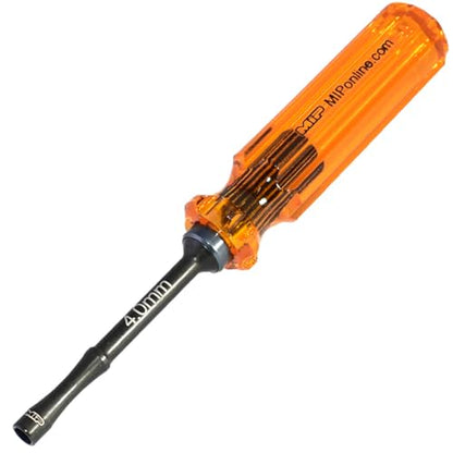 MIP 9801 4.0mm Metric Hex Nut Driver RC Tool – Precision Grip Hex Screwdriver with Deep Socket for RC Car Repair, Made 100% in USA - size: 4.0mm