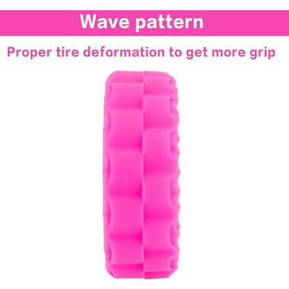 MEUS RACING Super Soft Silicone Rubber Inserts for 68-72mm 1.3" Tires (Rose Red) - color: Super soft