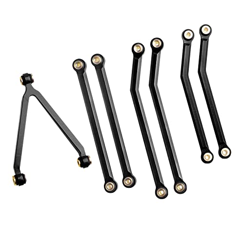 High Clearance Chassis Links Set for SCX24 Bronco JLU C10 AXI00001 AXI00002 Axial 1/24 RC Crawler Car (Black) - color: Black