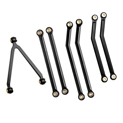 High Clearance Chassis Links Set for SCX24 Bronco JLU C10 AXI00001 AXI00002 Axial 1/24 RC Crawler Car (Black) - color: Black