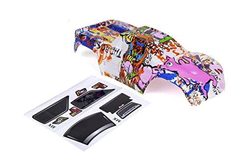 Custom Body Graffiti Pink Pig Style Compatible for V1 Traxxas Maxx 1/10 4X4 4WD Truck Shell Cover(Truck not Included) MX-PIG-01