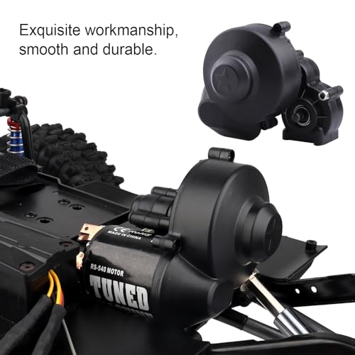 Hobbypark Transmission Gearbox with Motor Pinion Gear for Axial SCX10 SCX10 II 90046 90047 1/10 RC Crawler Cars, Plastic Shell Housing