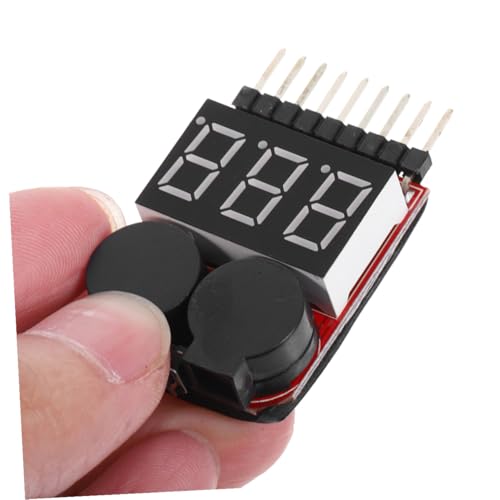 2pcs Lithium Battery Tester with Sound Alarm, 1-8s Lipo Voltage Monitor for Household and Rc Battery Capacity Measurement and Low Voltage Warning