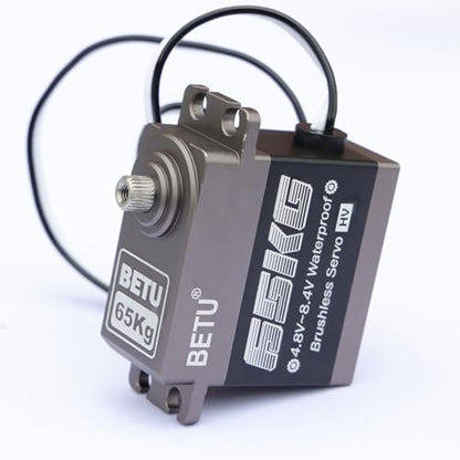 65KG Servo Motor High Torque Metal Gear for 1/6 1/8 1/10 1/12 RC Car | Waterpoof, Brushless Servo, Standard Size, Quiet, Great digital Servo for RC Robot Boat