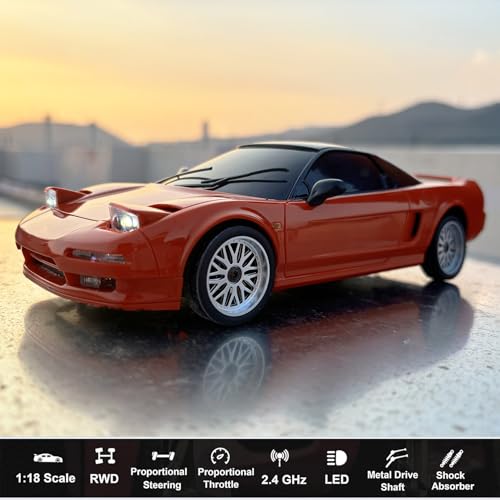 WPLDEWAN LDRC Drift Car RWD 1/18 Scale RC Drift Car with Gyro | Racing Remote Control Car for Adult Hobby Drifting Toy Full Proportional ESP Gyroscope Metal Drive Shaft LD1803