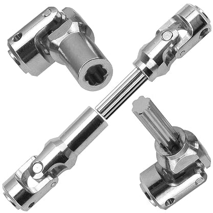 2Pcs Vgoohobby Universal Drive Shaft RC Crawler Driveshaft Compatible with Traxxas TRX4 Axial SCX10 AXI03007 Redcat Gen7 RC4WD D90 TF2 1/10 RC Crawler Car (Silver,68-86mm) - color: Silver, size: 68-86mm