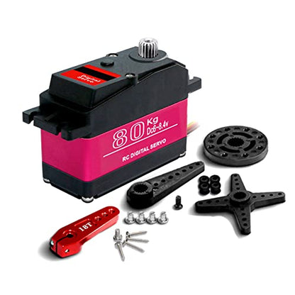 GoolRC 80kg Digital Servo 270?High Torque Servo Motor Metal Gear Waterproof for 1/5 HSP HPI RC Car Baja Car - size: 270 degree