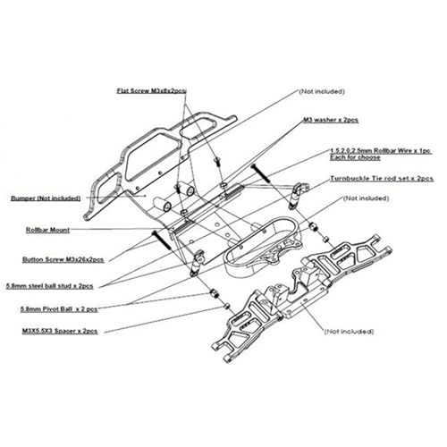 RC Car Toys Components For Traxxas For Slash 2WD 1/10 Front And Rear Wide Sway Anti Roll Bar Kit RC Car Upgrades Parts Accessories