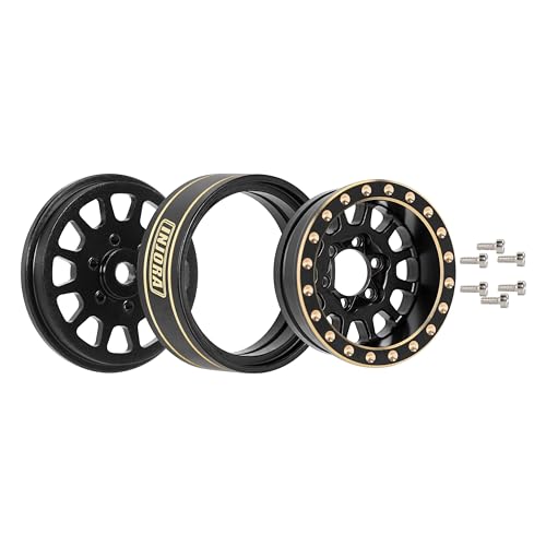INJORA 42g 1.0 Plus Brass -3.75mm Offset Wheel for 1/24 1/18 RC (Black) - color: Black