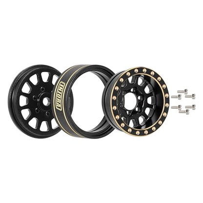 INJORA 42g 1.0 Plus Brass -3.75mm Offset Wheel for 1/24 1/18 RC (Black) - color: Black