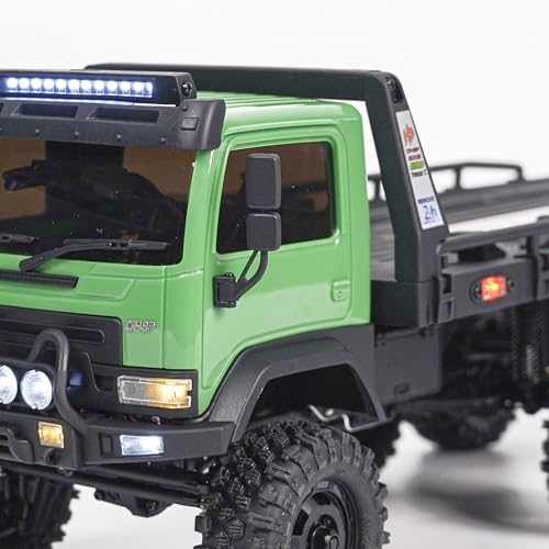 HOBBYPLUS ARKTOS 6x6 V1.5 CR18P Rock Crawler RTR All Terrain - Remote Control Car, Rock Crawler 1/18 Scale 6WD 2 Speed Transmission Off Road for Adults, RC Hobbyists (Green) - color: Green (6x6 V1.5)