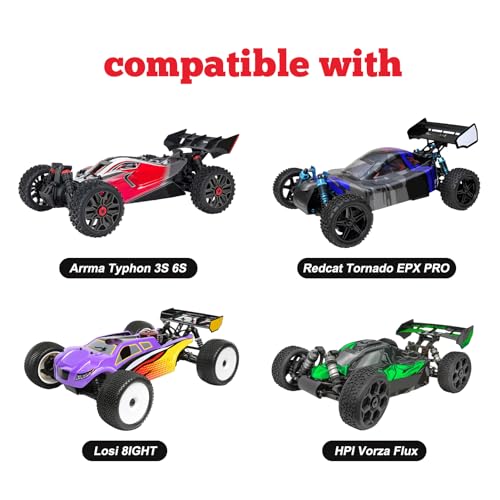 HobbyPark RC Car 1:8 Off Road Buggy Wing Body Spoiler High Down Force, Green - color: Green, size: 1/8 Scale