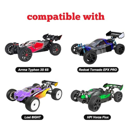 HobbyPark RC Car 1:8 Off Road Buggy Wing Body Spoiler High Down Force, Green - color: Green, size: 1/8 Scale