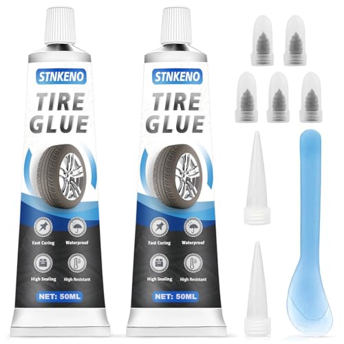 Tire Repair Glue Kit for Car, 3.53 Oz Tire Repair Adhesive | Waterproof & Heat-Resistant - Black Sidewall Rubber Cement for Car, Ideal for Tires Surface Cracks and Detachment