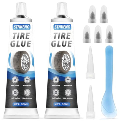 Tire Repair Glue Kit for Car, 3.53 Oz Tire Repair Adhesive | Waterproof & Heat-Resistant - Black Sidewall Rubber Cement for Car, Ideal for Tires Surface Cracks and Detachment