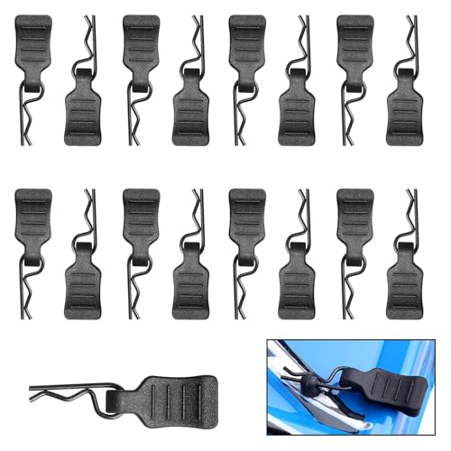 HobbyPark 50pcs Mini Clips R Pins with Pull Tabs for 1/24 1/28 1/36 Scale Micro Cars Compatible with Axial SCX24 Deadbolt 90081 B17 Betty Wrangler JLU CRC - size: 0.7mm Rod and Tabs
