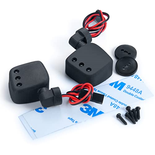 Maleonn RC Left and Right Side Mirrors Kit Rear View Mirrors Set for 1/10 RC Crawler Car SCX10 Upgrades Accessories