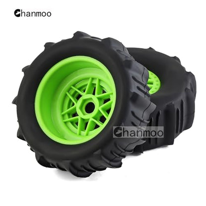 1/7 1/8 RC Short Course Truck Car Tires and Wheels Rims 17mm Hex Snow Sand Buggy Desert Tyres for 1:7 Or 1:8 Scale RC Off Road Truck Car TRAXXAS UDR 85086-4 ARRMA YK4072 DF7 4Pcs (B White) - color: B White