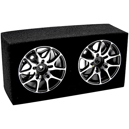 Aluminum Alloy 1/10 On-Road Racing Touring Drift Car Wheel Rims 12mm Hex Hub 26mm Width Compatible with Tamiya TT01 Kyosho RedCat Sakura D4 XIS HSP 1/10 RC Car (Black) - color: Black