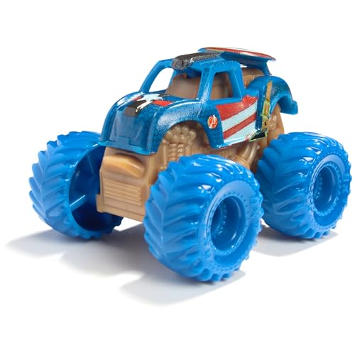 Monster Jam Marvel Mini Monster Trucks 1:87 Scale 5-Pack | Includes 4 Mini Trucks & 1 Mystery Truck, Authentic Marvel Details, Collectible Fun, Toys for Ages 3 and Up