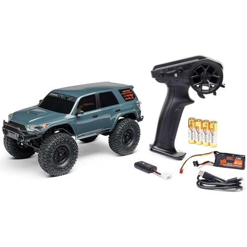 Axial SCX24 Toyota 4Runner 1/24 RC Truck, 4X4 RTR, Gray | , Brushed Rock Crawler, AXI-2035T2, Battery and Charger Included - color: Gray