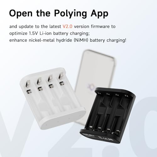 ISDT A4 Air Smart Battery Charger AA AAA 4 Bay Portable Charger with USB C Port Fast Charging for NiMH NiCd Lithium Rechargeable Batteries with Bluetooth APP Connection (Black) - size: 4 Slot