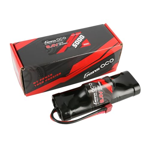 Gens ace 8.4V 5000mAh Ni-MH Battery Hump Style with T Plug(2Pcs) - size: 2Pcs