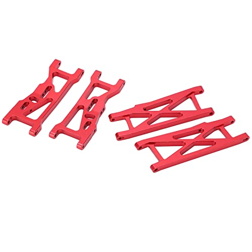 RC Suspension Arms, Durable Aluminum Front and Rear Arms for 1/10 Scale Short Course Trucks, for Off-Road Racing and Hobbyist Upgrades(red)