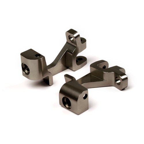 Atomik Alloy Front Caster Block - RC Car Replacement Part Traxxas 1/10 Slash 4x4 - Hardened Billet 6061 Aluminum, Suspension Upgrade Part 6832 - Grey - color: Gun Metal