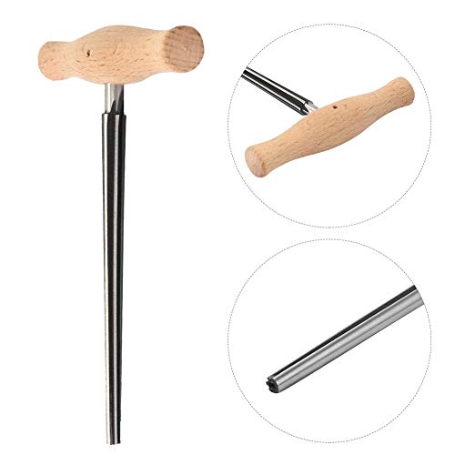 Violin Reamer, Precision Tool for Violin Peg Hole Reamer, 3/4 & 4/4 Sizes, 1:30 Taper, Steel Body with Wood Handle, for Violin Players, Music Teachers, and Instrument Repair Professionals, for Home Practice, Music Schools, and Professional Repairs