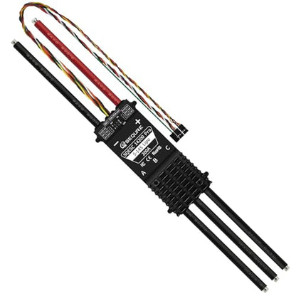 SEQURE 14200 Pro Brushless ESC 200A 5-14S Lipo ESCape32 | Electric Speed Controller with 12V 15A BEC and 5V Fan for RC Crawler Cars, Helicopters, Model Ships - color: ESCape32