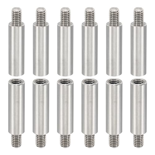 PATIKIL 12pcs M4 Standoffs, M4 20+6mm Spacer Standoffs Steel Threaded Standoffs Screws Kit 4mm ID 6mm OD Metric Male Female Thread Adapters for Circuit Board PCB RC Drones Motherboard - size: 20+6mm L