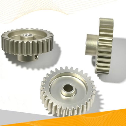 3PCS 0.6 Mod 0.6M Pinion Gear Set 29T 30T 31T, 7075 Aluminum Alloy RC Gears with 3.175mm Bore for 540 550 Brushed Brushless Motors, Fits for 1/10 Tamiya Redcat HSP HPI RC Cars - size: 29 30 31T