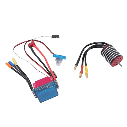 7200Kv Sensored Brushless Motor Combo | 35A ESC High for 1/18 1/16 1/14 RC Racing Car CNC Aluminum (5800KV) - size: 5800KV