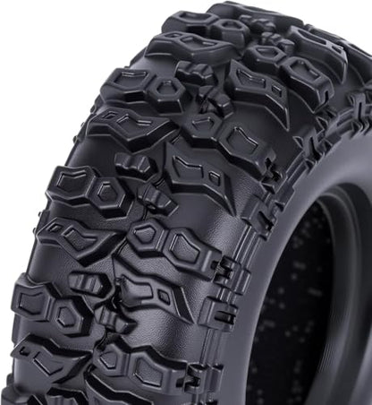 0.7'' Wheel Tires Compatible with RC Axial SCX30 Ford Bronco AXI-2048 / Jeep Wrangler AXI-2261 Rock Crawler Upgrades Parts (4 pcs) - color: Tire
