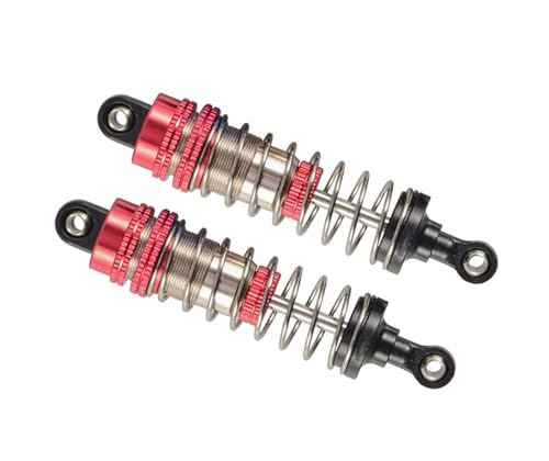 Rc Car Parts for Wltoys 144001 144002 124019 1/14 for Buggy RC Car Truck Metal Oil Shock Absorber Adjustable Damper 1316 Modification Upgrade RC Parts(Red,Front) - color: Red, size: Front