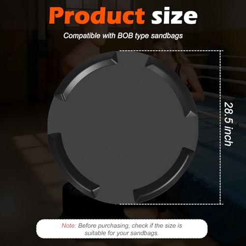 Bag Ring Mat & Bumper Kit 28.5" - Stabilizes Freestanding Heavy Bags, Prevents Sliding & Tipping for BOB, Wavemaster & XL During Boxing, Kickboxing & Intense Workouts