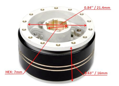 HOBBYSOUL Adjustable Offset 1.0 Beadlock Wheels Rims Negative Offset Brass Heavy 1.0 Wheels 38g/Rim for RC Micro Crawler 1/18 TRX4M Axial SCX24 90081, (4-Pack) - color: White