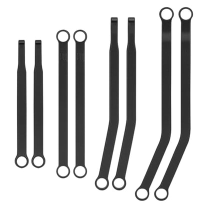 Aluminum Suspension & Steering Links Set for SCX30 1/30 RC Crawler, Full Chassis Link Kit with Tie Rod & Drag Link, CNC Upgrade Parts (Black) - color: Black