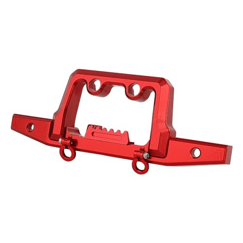 Front & Rear Bumper Aluminum for Traxxas 1/18 TRX4M TRX-4M Defender RC Crawler Car Upgrade Parts (red) - color: Red