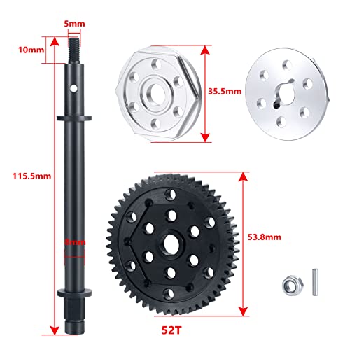 Gearbox Gear Modification Kit for Axial SCX6 JLU Jeep Trail Honcho | Metal Steel Motor Gear Set AXI05000 AXI05001 1/6RC Crawler Truck Buggy Upgrade Parts