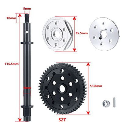 Gearbox Gear Modification Kit for Axial SCX6 JLU Jeep Trail Honcho | Metal Steel Motor Gear Set AXI05000 AXI05001 1/6RC Crawler Truck Buggy Upgrade Parts