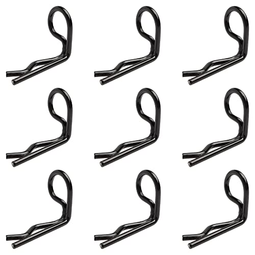 30-Pack 90-Degree Angle 1mm Body Clips Bent Springy Pins WJ07 for All 1/16 1/18 1/20 Scale Model Car Truck Crawler Truck(Black) - color: Black, size: 1mm