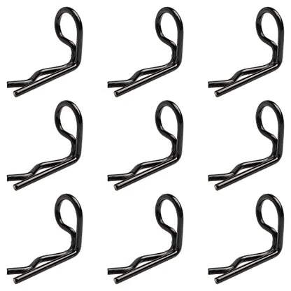30-Pack 90-Degree Angle 1mm Body Clips Bent Springy Pins WJ07 for All 1/16 1/18 1/20 Scale Model Car Truck Crawler Truck(Black) - color: Black, size: 1mm