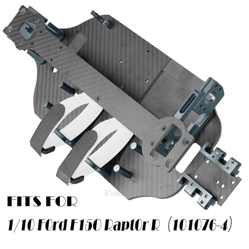 RC Upgrades Part Chassis Protect Armor Skid Plate Guard for 1/10 F0rd F15O Rapt0r R(101076-4),Carbon Fibre hassis Protect Armor Hops Up,Titanium - color: Titanium-(upgrades）