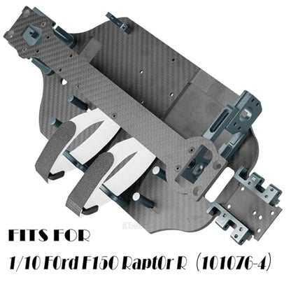 RC Upgrades Part Chassis Protect Armor Skid Plate Guard for 1/10 F0rd F15O Rapt0r R(101076-4),Carbon Fibre hassis Protect Armor Hops Up,Titanium - color: Titanium-(upgrades）