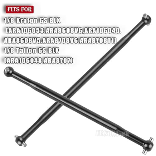 RC Drive Shaft Dogbone Upgrades Part for 1/8 Kraton 6S BLX Talion 6S BLX,Front Rear Centor Driveshaft Axles Dogbone,Replace #AR310472#AR310460,Black